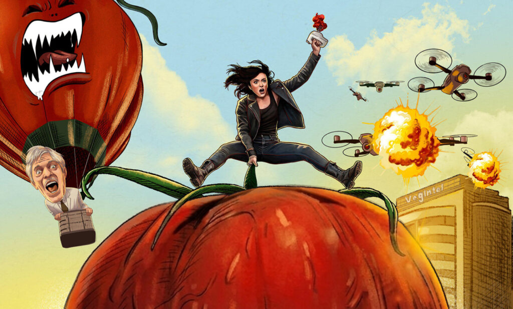Tomates assassinos enfrentam IA no trailer do novo ‘O Ataque dos Tomates Assassinos’; Conf