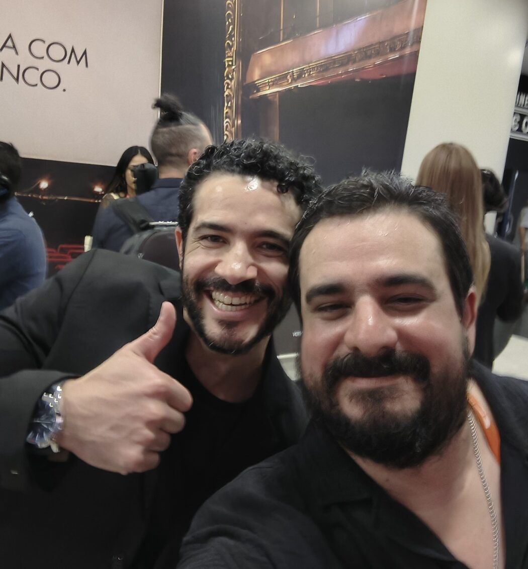 Com o ator Vinícius de Oliveira, na edição deste ano do Festival do Rio